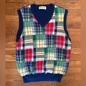 Orvis madras sweater vest